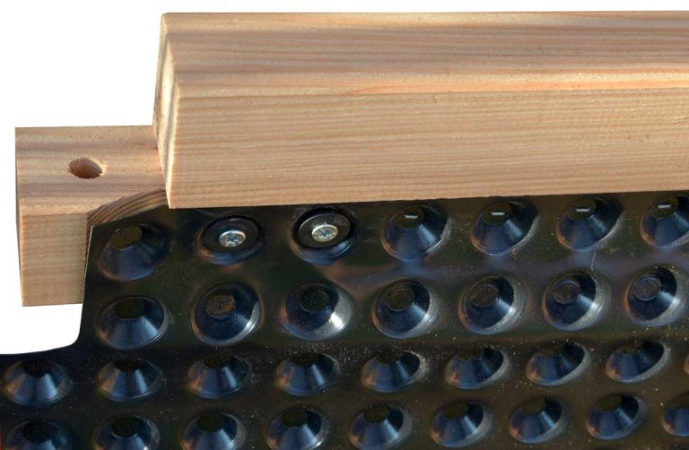 Hochbeet oberes Holz mit Folie