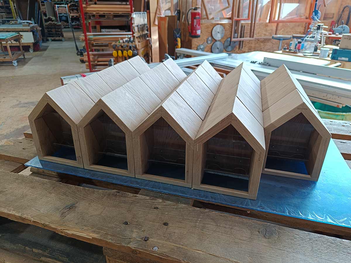 Vogelfutter Häuser Vorderseite